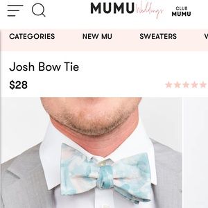 Sage I Do Floral - Josh Bow Tie - Tie Bar x MuMu